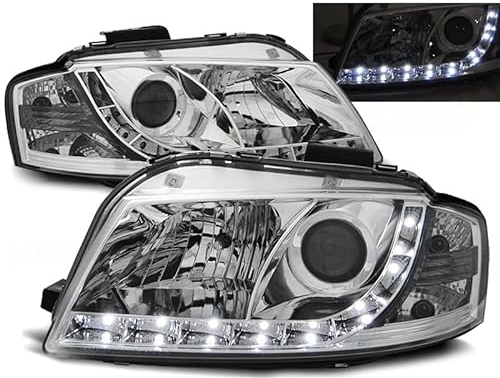 Led Scheinwerfer Set in chrom für Audi A3 8P 05.2003-03.08