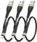 Apple MFi Certified Short iPhone Charger Cable 3 Pack 1 Ft, OIITH 12 inch Lightning Charging Cord, Fast 2.4A iPhone Data Cord Compatible with iPhone12/11/XS/Max/XR/X/8/8P/7P/6/iPad - Gold