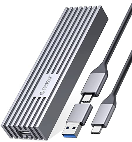ORICO Case SSD M.2 NVMe Adattatore a 10Gbps USB3.2 Gen2 USB-C PCIe per NVMe M-Key/M+B Key SSD 2230/2242/2260/2280, Upgrade M2 SSD Enclosure in Alluminio (Gilet di Raffreddamento, UASP, 4 TB)-M232GY