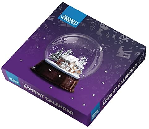 Draper 28049 Adventskalender 2022 (43 Teile), Weihnachten Countdown, Blau und Schwarz