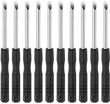 sourcing map 10Stk. Mini- Schlitzschraubendreher, 3,0mm Flachkopf für die Reparatur von Uhren, Brillen, Elektronik