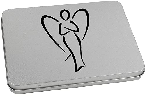 Azeeda 170mm x 130mm 'Minimalistischer Engel' Blechdose/Aufbewahrungsbox (TT00187504)