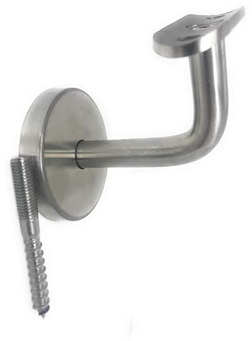1 Stck Edelstahl Handlaufhalter Handlaufträger Handlauf Wandhalter 42,4 Geländer V2A mit Rosete + Stockschrauben M8x70