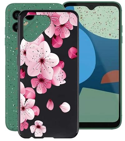 TREBAM Schwarz Stoßfest Hülle für Fairphone 4 (6.3 Zoll), Ultradünne Anti-Kratzen Handyhülle Cover Weiches Silikon Schutzhülle Tasche für Fairphone 4 - Pfirsichblüte