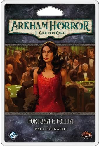 Asmodee - Arkham Horror Kartenspiel: Glück und Wahnsinn - Kartenspiel-Erweiterung, italienische Ausgabe