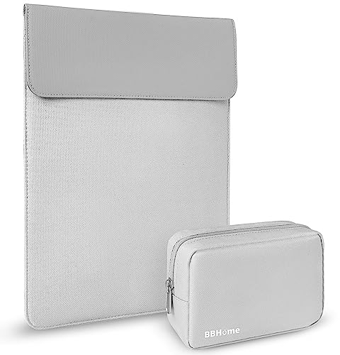 BBHome 13 Zoll Laptop Hülle Tasche Laptoptasche für MacBook Air 13,6 M2/13 M1 2024-2018, MacBook Pro 13 M2/M1 2024-2016, Ultradünne Laptophülle für 12.9 Ipad Pro, Surface Pro/XPS 13 (Grau)
