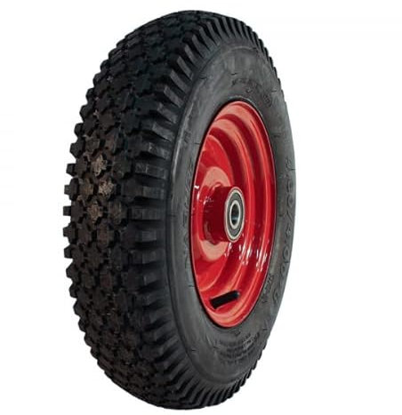 Rad Stahl, 400mm 4.80/4.00-8, Luftreifen 4PR, Kugellager, S-2202, 25mm Achsloch