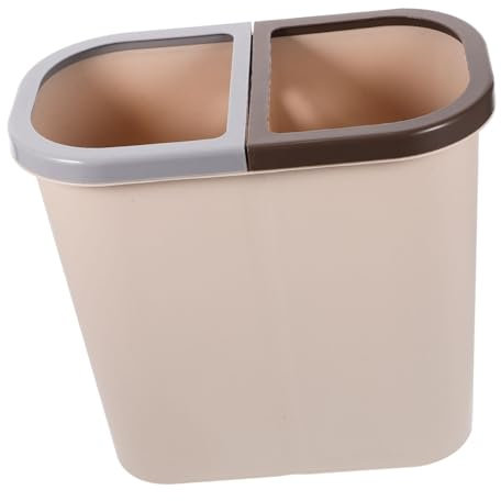 Zerodeko Poubelle De Cuisine À Pédale Blanche Design Simple Pour Déchets Secs Et Humides