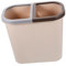 Zerodeko Poubelle De Cuisine À Pédale Blanche Design Simple Pour Déchets Secs Et Humides