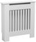 Vivo Technologies Small Radiator Cover White Modern, MDF Wood Vertical Slat Grill Shelf Cabinet Decorative Heater Cover, W 78 x H 82 x D 19 cm