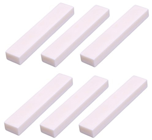 6PCS DIY Buffalo Bone Nut for LP/Acoustic/Folk/Classic Guitar, Mandolin, Banjo, Ukulele - 52x6x10mm