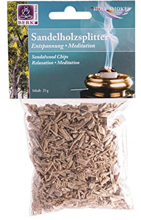 Affumicatore per legno di sandalo, 25 g, profumato, erbe aromatiche, fiori per affumicare su setaccio e carbone, per rilassarsi, pulizia