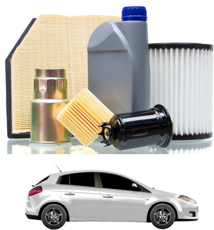 Tagliando compatibile con FIAT Bravo II 1.6 D Multijet 88 kw Diesel 2008-2014 - 5 Lt di olio + 4 Filtri