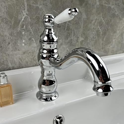 Faucet Classical Gold Faucet Washbasin Undercounter Basin Hot & Cold Water Head, Silver Undercounter Basin Faucet