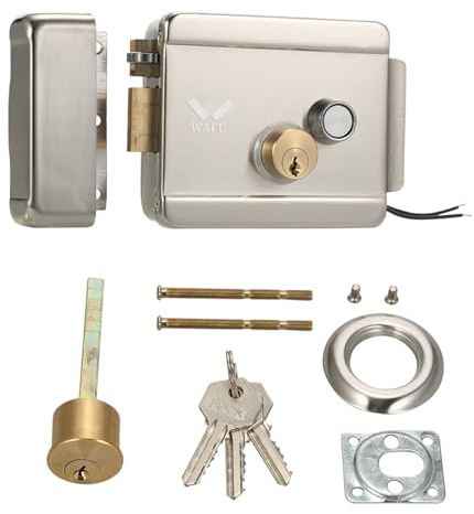 HUIOP Verrou de porte électrique intelligent sécurisé électrique métallique pour maison, bureau, appartement, entrepôt, serrure de portail électrique 12 V