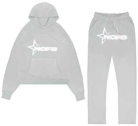 YiJee Jogginganzug Y2K Herren - 2-Teilig Tracksuit mit Hoodie und Sporthose | Streetwear Style | Fashion Trainingsanzug für Herren und Damen