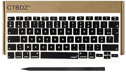 CTBDZ Français Touches de Capuchons de Keycap Remplacement pour MacBook Air 13 A2179, M1 A2337 année 2020-2021 Clavier français AZERTY