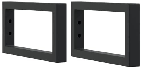 vidaXL Soportes Estante de Lavabo 2 uds Rectangular Acero Negro