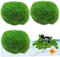 Dbvnnsy 3pcs Mooskugeln Fischtankpflanzen, 1,2-1,6 Moosfelsen künstliche Mooskugeln Dekorative Fake Moos Ball Aquarium Gras für Terrarium Aquarium Mikroolandscape
