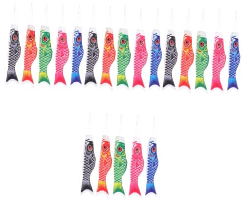 BCOATH 20piezas Viento Carpa Decorativa Japonesa Para Jardín Bandera De Carpín Koinobori Para Celebraciones Al Aire Adecuada Para Restaurantes y Fiestas