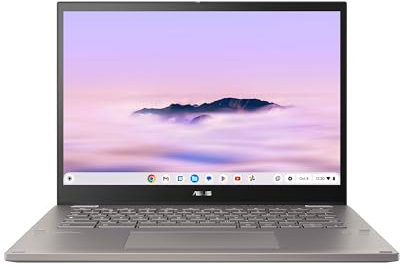 ASUS Chromebook Plus CM3401 avec Google AI - Ordinateur Portable Tactile Convertible 14, Ecran WUXGA (AMD Ryzen 5, RAM 8 Go, Stockage 256 Go SSD, Chrome OS) - Clavier AZERTY
