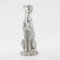 LAIKEARTS Gepardenstatue, silberfarben, Leoparden-Skulptur, Heimdekoration, Leoparden-Skulptur, Kunstharz, handgefertigt, sitzend, geeignet für Wohnzimmer, Tisch, Mitte, Schlafzimmer, Geschenk für