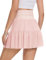 Berylove Damen Rock Mit Hose Plissee Kurz Pink Röcke Faltenrock mit Tunnelzug Blp6010 Pink XL