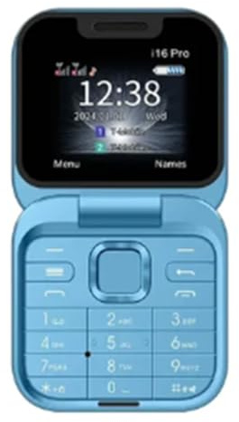 Cpolebev Mini Telefono Cellulare con Vibrazione Radio FM Voce Nera Chiamata Rapida Vibrazione Scheda 2SIM Display Piccolo Telefono Pieghevole Resistente (Blu)