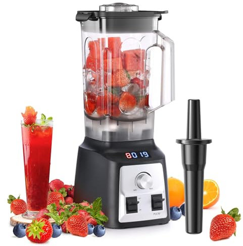 Blender Mixer 2000W Powerful 8 Blades 30000 RPM Ice Nut Blender Kitchen 2L Tritan Container High Speed Jug Blender Smoothie Maker (UK)