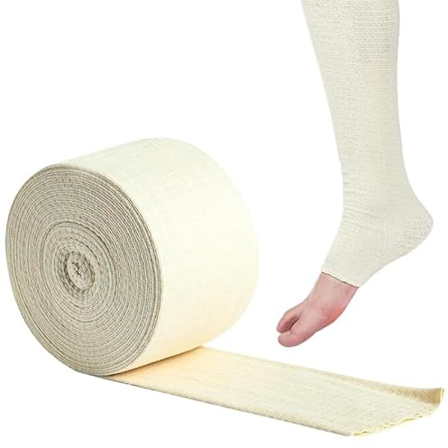 Compression Bandage Elastic Tubular Bandage Tubular Tube Stretchable Tube Fixation Elasticated Cotton Dressing for Leg Arm (7.5cm×5m/2.95in×5.47yds)