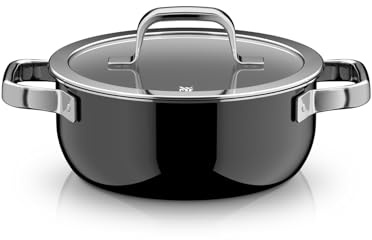 WMF Fusiontec Mineral Pro, Bratentopf, Deckel, 20 cm, langlebig, kratzfestes Material, Kochtopf Induktion, für alle Herdarten geeignet, Made in Germany, schwarz, 0518625290