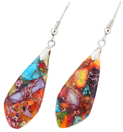 Healvian Damen Ohrringe Boho Bunte Tropfen Ohrringe Mit Stein Leicht Hängende Schmuck Für Sommer Festival Hochzeit