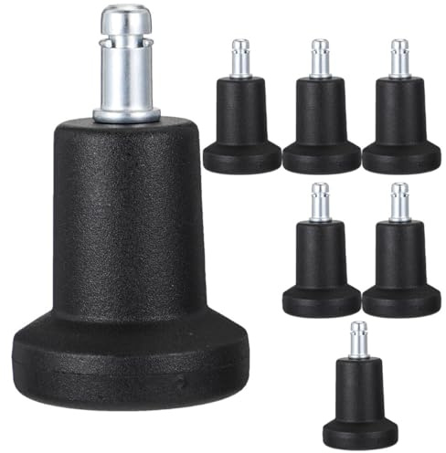 MAGICLULU Lot de 7 Pieds Fixes de Chaise à Brancher Antidérapants pour Roulettes Amovibles de Bureau, Niveleurs Verrouillables Compatibles Sols Durs, Carrelage et Stratifiés, Accessoires