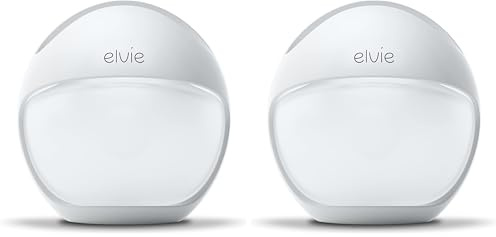 Elvie Curve Manual Breast Pump- Silicone Breast Milk Collector, Wearable Hands-Free Pump for Letdown Collection, Kick-Proof Portable in-Bra Milk Catcher for Breastfeeding (4oz/120ml) (Pack of 2)