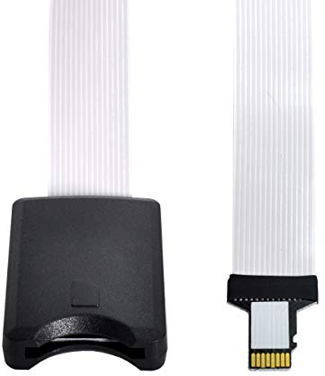 CY Micro-SD TF Speicherkarten-Kit (Stecker auf SD-Buchse) – Lese- und Schreibgerät, flexibles, flaches FPC-Datenkabel (25 cm), kompatibel mit Laptop, GPS-Gerät, 3D-Drucker, Raspberry