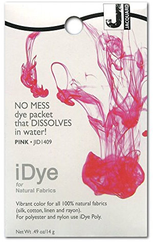 Teinture tissu Jacquard iDye - 14 grammes - Rose, tissus naturels