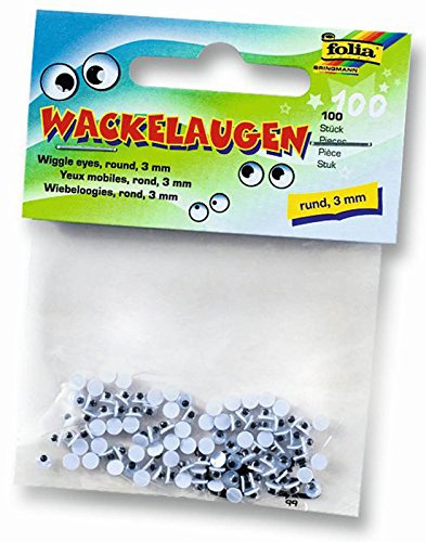 Wackelaugen rund 3mm 100St (nicht selbstklebend)