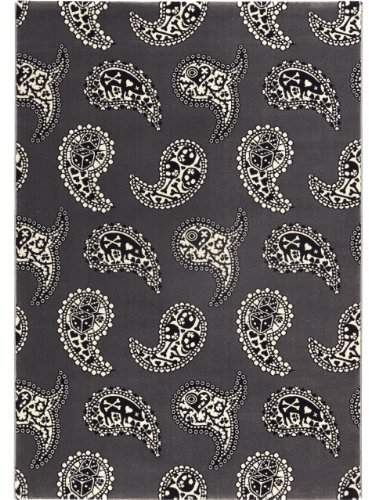 Lars Contzen Designer Teppich Paisley grau 120x180 cm