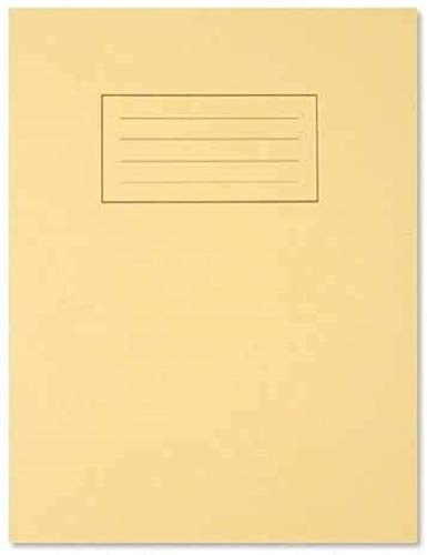 school exercise book ruled and margin 229x178mm yellow cover x 1 single notebook