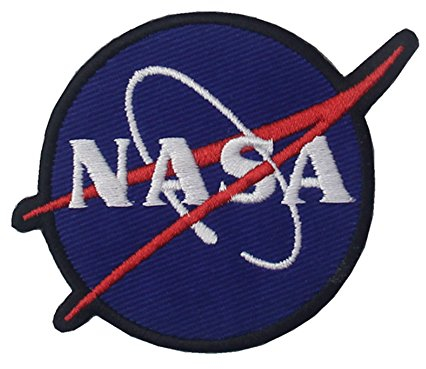 Embird NASA Logo Iron On/Sew On Embroidered Patch Blue