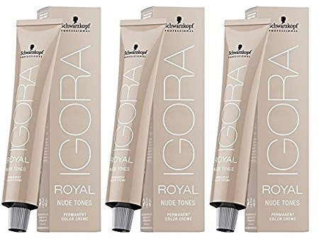 Negro de 3 unidades negro cabeza igora Royal Nude Tones – 8 – 46 60 ml