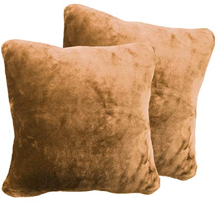 2er Pack Kuschelkissen Premium Cashmere Feeling Kissen 50x50 cm Flauschiges Sofakissen (Sand)