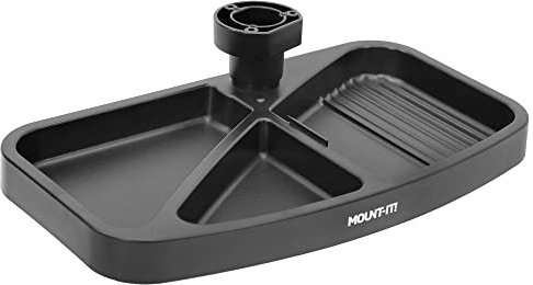 Mount-It! Under Desk Mounted Drawer, Swivel Under Desk Tray for Paper Clip, Pen, and Other Office Supplies, Attachable Small Under Counter Drawer for Tables and Workbenches