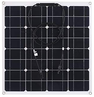 Lixada 50W Panel Solar Monocristalino IP65 Resistencia para Campers, Autocaravanas, Placa Solar Autoconsumo - Portátil, Ligero y Resistente