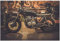 Papier Peint Panoramique Tapisserie Intissé Murales 3D Décoration Murale Effet Trompe Loeil Moto Rétro Harley Moto Atelier De Réparation