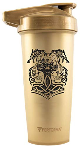 Performa ACTIV Serie - Norse Mythologie Serie, 794 ml Shaker-Flasche (Thor), beste auslaufsichere Flasche mit ActionRod Mixing-Technologie für Ihre Sport- und Fitnessbedürfnisse