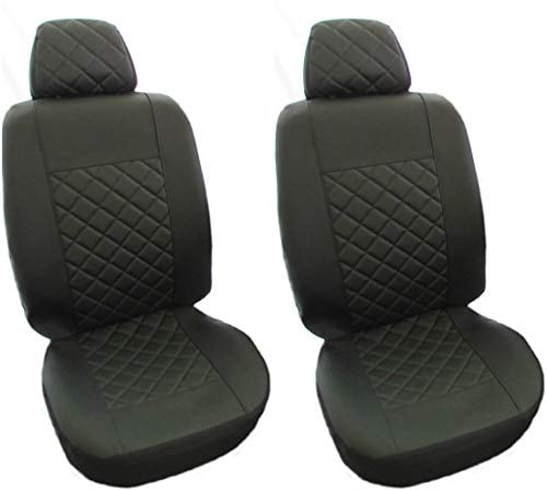 Sitzbezüge 1+1 passend für Mercedes Sprinter Crafter 2006–2018 komplett schwarz ECO-Leder