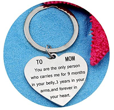 Banemi Schlüsselanhänger Klein, Sekiguchi Schlüsselanhänger Herzanhänger mit Gravur Du Bist Die Einzige Person Geburtstagsgeschenk Schlüsselanhänger