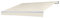 Mendler Ersatz-Bezug für Markise HWC-E31, Gelenkarmmarkise Ersatzbezug Sonnenschutz, 3x2,5m - Polyester Creme
