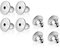 KINBOM 8 Pezzi Chiusure per Orecchini a Perno, Ferma Orecchini Argento Sterling 925 Ipoallergenici Tappi per Orecchini per Borchie Ganci per Orecchini (Oro Bianco 18K)